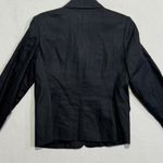 Rafaella  Womens Black 100% Linen Blazer Jacket Size 10 Career Preppy Photo 3