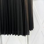 Karen Millen  Shimmer Pleated Skirt Metallic Bronze Black Size 12 Knee Length Photo 5