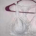 Maurice's Womens Large Bralette Bra in White Lace Racerback Large Photo 1