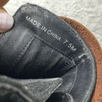 DV by Dolce Vita Black Brown Suede Ankle Boots Strappy Buckle Size 7.5 Photo 9