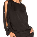 T By Alexander Wang Snap Sleeve French Terry‎ Sweatshirt Black Size XS Photo 0