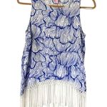 Lilly Pulitzer  Sonya Fringe Tank In Lilac House of Nemo Womens 8 Photo 2