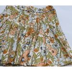 Cleobella Nora Retro Floral Pleated Mini Skirt Size Large Photo 6