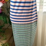 Uniqlo MARNI x Merino Wool Blend Striped Sleeveless Knitted Dress in Blue Photo 6