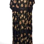 Live 4 Truth  2X Floral Maxi Duster in Roses on Black Photo 0