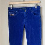 Ralph Lauren  vintage blue label royal blue corduroy polo embroidered pant Photo 3