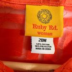 Ruby Road Orange Sheer Top Plus‎ 20W Mother of Pearl Buttons 3/4 Roll Tab Fringe Photo 4