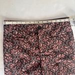 Anthropologie NWT The Essential Slim Straight Trousers Brown Brocade Print sz 6 Photo 10