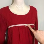Universal Threads NWOT Crimson Red Pintucked Peasant Blouse Top New Photo 4
