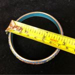 Vintage metal Chinese cloisonné bangle bracelet Blue Photo 5