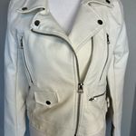 Love Tree Women's Ivory Faux Leather Jacket Photo 2