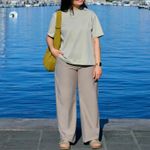 Uniqlo  Stretch Jersey Barrel Pants NWT Beige Medium Photo 2