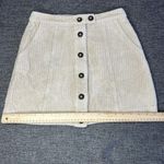 Nectar Clothing  Corduroy Skirt Small Tan Button Front Mini‎ Short Lined Photo 8