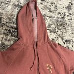 walk in love. Women’s Pink Fleece Do Not Worry Wildflower Zip Up Hoodie Small Photo 6