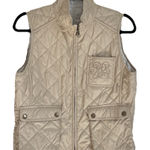 Ralph Lauren NEW Lauren Ralph Laurel LRL Reversible Vest Quilted Tan White Medium Petite Photo 0
