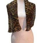 Leopard Print Black Brown Tan Sheer Lightweight Women's Scarf Multiple Photo 3