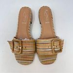 Joie  Claire Slip On Tweed Buckle Sandals Beige Size‎ 7.5 Photo 3