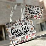 NEW!Girls Trip Nashville Tote and Pouch Set White Photo 1