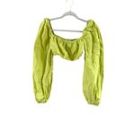 Charlie Holiday  Lime Green Puff Sleeve Crop Top M Photo 10