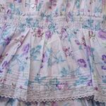 Love Shack Fancy NWT x Target Lou in Purple Floral Double Ruffle Tiered Dress M Photo 4