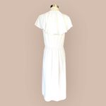 Vince  White Wrap Dress Flutter Sleeve V-Neck Ruffle Cape Midi Designer XS NWOT Photo 14