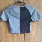 Gymshark  Gray and Black Athletic Crop Cut-Out Top Photo 3