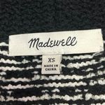 Madewell Saunter Black White Knit Geometric Striped Open Cardigan Sweater Top XS Photo 4