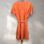 Tanya Taylor  "Paris" Orange Floral Wrap Dress Sz 14‎ Photo 4