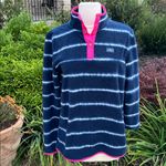 Simply Southern Cozy  Striped Navy Blue and White Fleece Pullover Photo 6