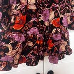 Pilcro  Tiered Corduroy Mini Dress Contemporary‎ Floral Fall Colors Anthropologie Photo 13