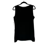 Chico's Chico’s Travelers Velvet Tank Top Black Sleeveless Stretch Size 1 (8/10) Photo 3