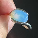 Natural opal stone S925 silver ring size 8 Photo 5