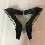 Taryn Rose  ‘Fierce’ Peep-Toe Mid-Heel Pump in Black Patent Leather A9 Photo 5