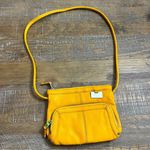 Tignanello Crossbody Bag Womens Yellow Leather Wallet Messenger Purse Photo 0