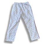 Sleepy Jones Women's Pajama Set Size S Deer Print White Red Trim Sleepwear Photo 6