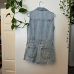 ZARA Denim Cotton  Classic Sleeveless Romper Sz M Photo 6