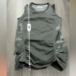 Athleta  Camo Gray Fastest Track Sleeveless‎ Muscle Ruched Tank Top Size XS Photo 8
