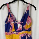 Trina Turk Purple&Pink Floral Breeze Plunging V One Piece Swimsuit Sz.14 Photo 10