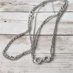 Vintage Necklace Stunning Silver Tone Long Layered Necklace with Infinity Symbol Photo 2
