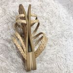 DV by Dolce Vit Dolce Vita Izabel Raffia Slide Strappy Sandals Tan Snakeskin 8 Photo 4