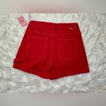 Risen  HOT PINK DENIM HI-RISE SHORTS Photo 1