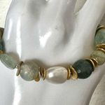 Anne Vaughan pearl aventurine gold filled bracelet Green Photo 9