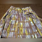 Talbots  Skirt Women’s 2 Blue Green Cotton Spandex Pleated Side Zip Workwear Photo 3