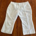 Jessica London White Linen Plants Plus Size 26 Photo 0