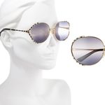 Gucci 59mm Round Sunglasses in Gold/Brown Gradient Photo 2