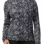 32 Degrees Heat 32 Degrees Top Women UPF 50+ Long Sleeve Sun Tee Black Palm Leaves Size Medium Photo 0