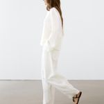 Massimo Dutti NEW WITH TAGS -  FLOWING 100% LINEN TROUSERS Photo 3