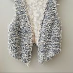 Free People Fur Away Shaggy Vest Gray Sz Medium Photo 4