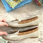 BORN Concept Carolann Tan & Beige Bow Loafer Size 11 Photo 8