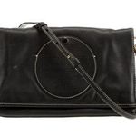 Tory Burch Perforated Logo Pebbled Leather Fold Over Magnetic Snap Crossbody Photo 0